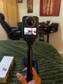 DJI OSMO 360 | 8K 360 ACTION CAMERA (3 Battery pack, vortex handle, 1.2 m invisible selfie stick)