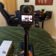 DJI OSMO 360 | 8K 360 ACTION CAMERA (3 Battery pack, vortex handle, 1.2 m invisible selfie stick)