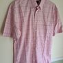mens GANT short sleeve shirt pink check Size medium 39/15.5 Image 4