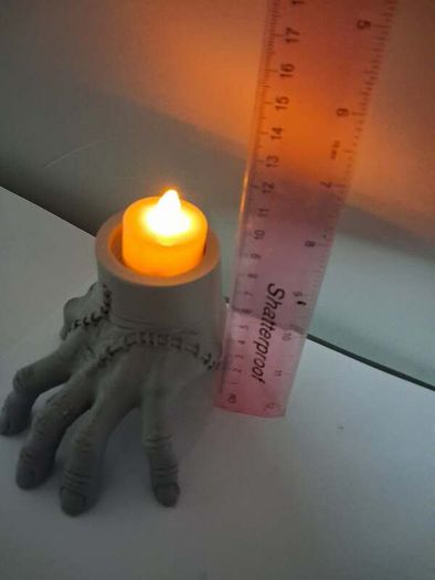 Wednesday Addams "Thing" Hand Tealight Candle Holder - Halloween Decor