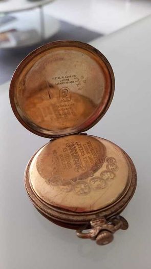 Vintage Temeraire Geneve Remontoir Ancre Ligne Droite 15 Rubis Pocket Watch