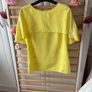 Statement bright yellow top size 10 cape effect short sleeve top Image 7