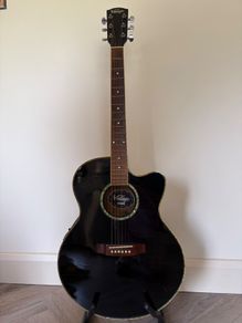 vintage electroacoustic guitar