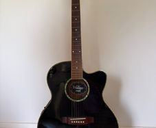 vintage electroacoustic guitar