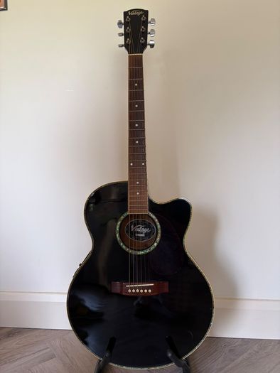 vintage electroacoustic guitar
