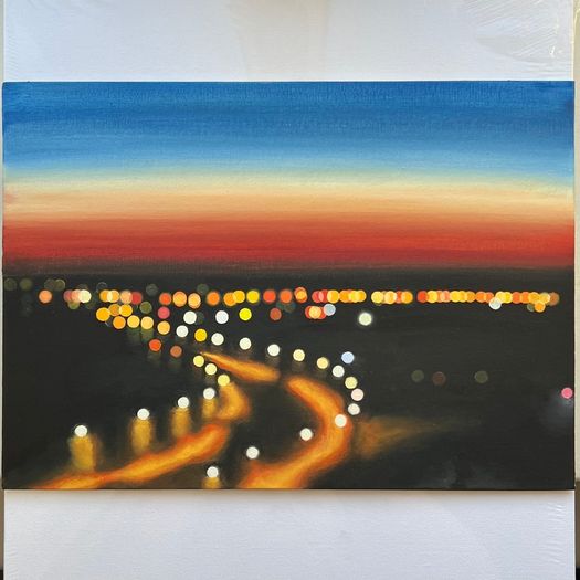 Original oil painting on canvas board