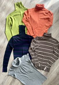 women's jumpers blouses tops roll neck sweaters knitwear size L bundle