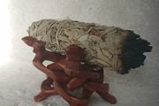 Wooden Bowl / Sage Stand .