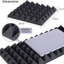 Acoustic Foam Panels 24 Pack with Double Sided Tape, 2" X 12" X 12" Acoustic Foam Sound Absorption Pyramid Studio Treatment Wall Panels, Soundproofing Foam Tiles for Studios Image 5