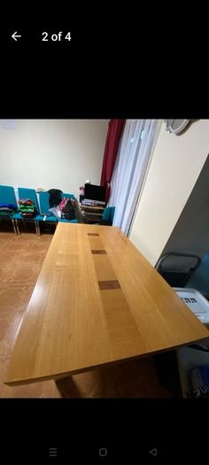 Wooden dining table