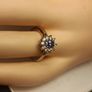 Petite Natural Tanzanite & Zircon Oval Cluster Ring Image 6