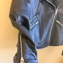 Mango 100% Real Sheep Leather and lamb hair Biker Jacket Image 3