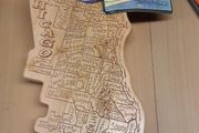 Chicago wooden map.