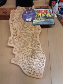 Chicago wooden map.