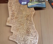 Chicago wooden map.
