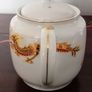 Japanese Porcelain Dragonware Tea Set with Geisha Lithopane. Image 5