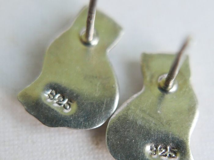 Vintage Sterling Silver 925  Earrings 2,13g