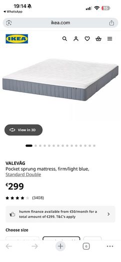double storage bed and mattress