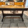 Dining table with glass top and four chairs Image 4