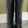 Clarks Black Leather Boots Knee High.  Ladies Size Uk 6.5  / Eu 40  In excellent lightly used Condition. Image 3