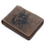 Wolf Man Leather Wallet Dark Brown Zip around Image 5