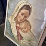 Vintage Madonna &Child Framed Picture Image 5