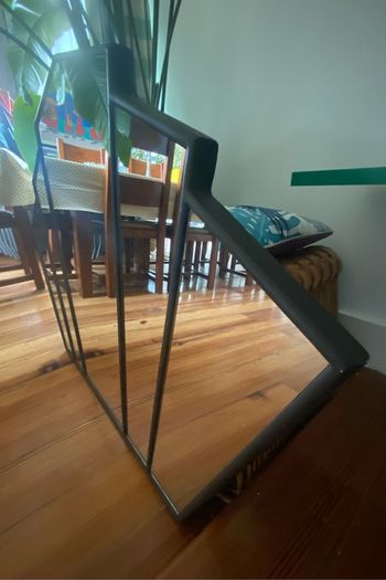 Large Black Art Deco Inspired Wall Mirror . 120 x 80cm