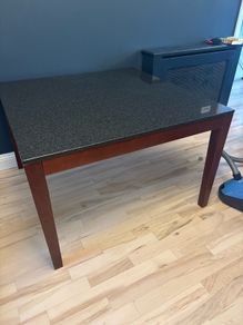 Black marble table