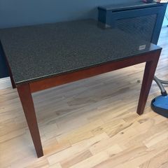 Black marble table