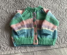 Hand knit Baby Cardigan