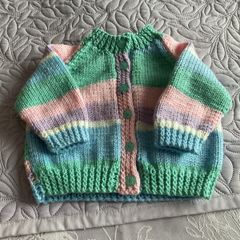 Hand knit Baby Cardigan