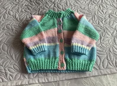 Hand knit Baby Cardigan
