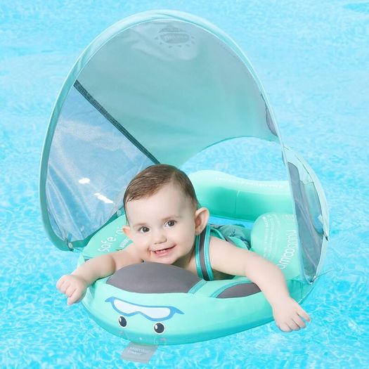 HECCEI Baby Swim Float with Canopy, Non-Inflatable Solid Baby Float  (Special Edition)
