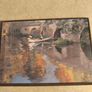 Small Wooden plaque The Bridge at Gres by Sir John Lavery art print Image 2
