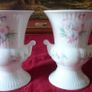 Pair Of Aynsley Little Sweetheart Pattern Two Handled Bone China Gold Gilt Vases Made In England Image 2