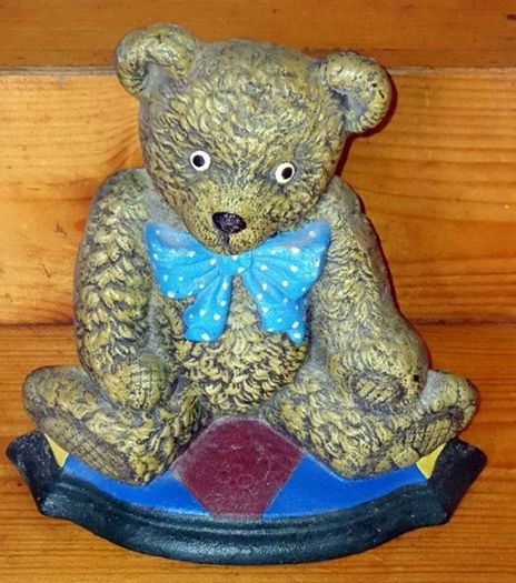 Vintage Cast Iron Teddy Doorstop Wright Studio's