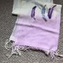 Morgan  Oates designer  Wool Scarf cream and lilac Image 3