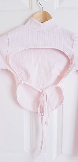 Nasty Gal Open Back Pink Top - Size 6