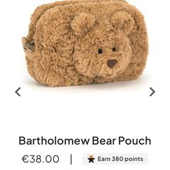 New JELLYCAT Bartholomew Bear Pouch