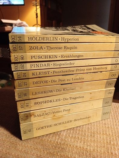 1960s 10 Classic Works of Literature in German. Vintage.