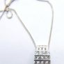 Vintage Sterling Silver 925 Necklace With Crystal Rectangle Pendant 5,8g length 18" Image 10