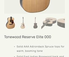Recording King RO -342 Tonewood Reserve 000 Acoustic Guitar