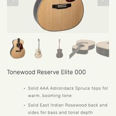 Recording King RO -342 Tonewood Reserve 000 Acoustic Guitar