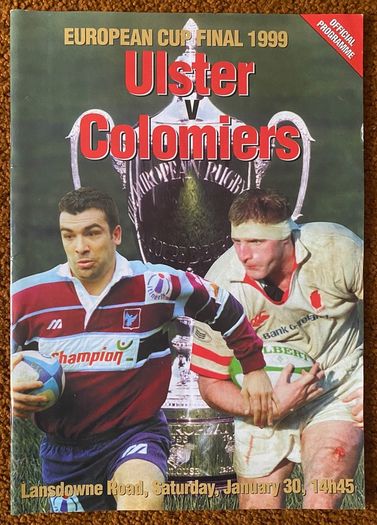 Very Rare 1999 Ulster v Colomiers - European Cup Final Programme