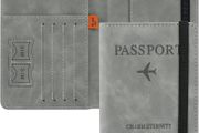 NEW SALE | Passport Holder Cover Travel Wallet Organiser, Passport Case with RFID Blocking, PU Leather Travel Document Holder for Men&amp;Women Travel Accessories