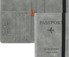 NEW SALE | Passport Holder Cover Travel Wallet Organiser, Passport Case with RFID Blocking, PU Leather Travel Document Holder for Men&Women Travel Accessories