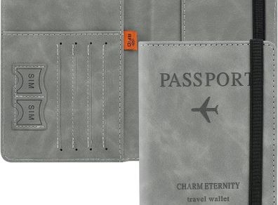 NEW SALE | Passport Holder Cover Travel Wallet Organiser, Passport Case with RFID Blocking, PU Leather Travel Document Holder for Men&Women Travel Accessories