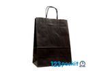 Lot of 20 pcs Top quality Black with twisted handles eco-friendly kraft paper bags size 24 cm x11 cm x 31 cm M size