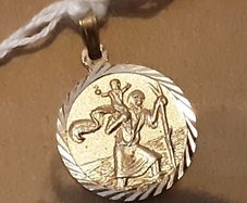 small yellow metal st Christopher ( 1 )