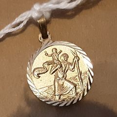 small yellow metal st Christopher ( 1 )